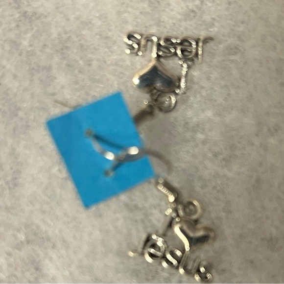 NWT earrings #god .925 sterling / stainless heavy duty I love Jesus earr… - Picture 2 of 7